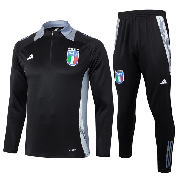 Sudadera De Training Italia 2024 2025 Negro Gris 3